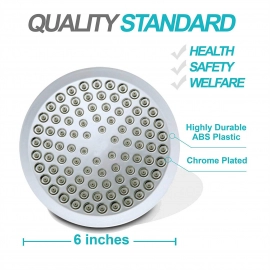 6 Inches Bathroom Shower Head Self-cleaning Design