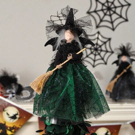 Witch Doll Ornament With Hanging Ropes Halloween Party Pendant Horror Props For Haunted House Decor