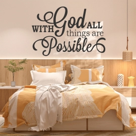 Wall Stickers with Inspirational English Letter Self-adhesive Wall Decals For Bedroom Living Room Decoration